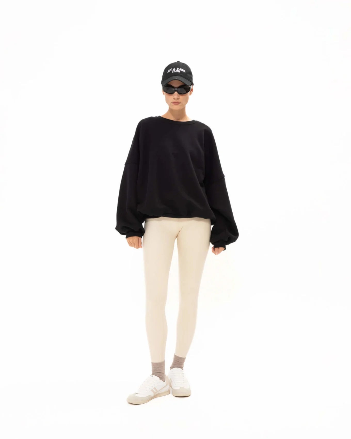 BLACK OPEN-NECKLINE JUMPER