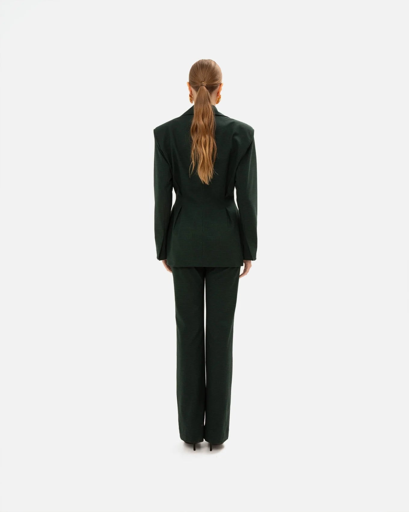 PINE GREEN CHEQUERED BLAZER