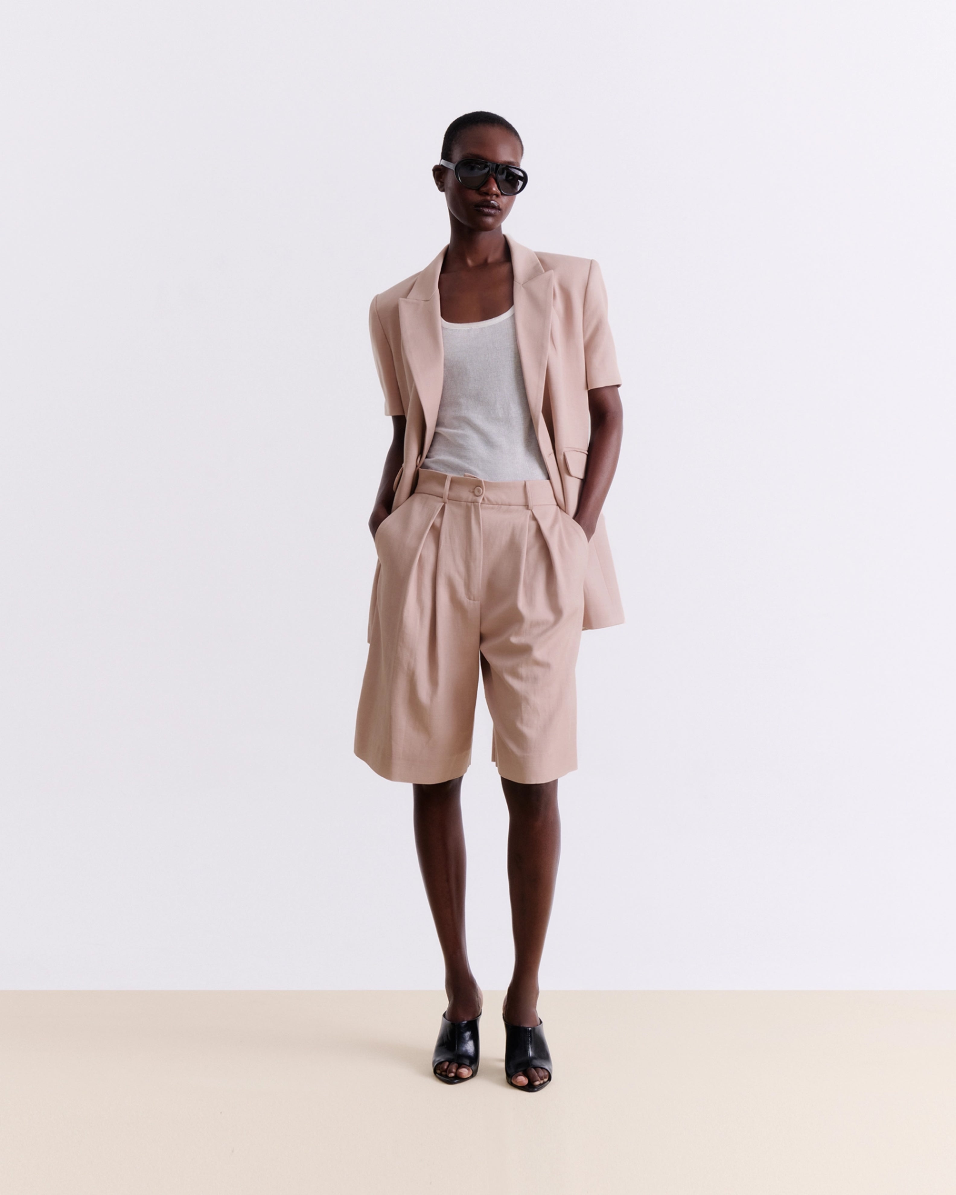 BLUSH TAILORED JUPE CULOTTE