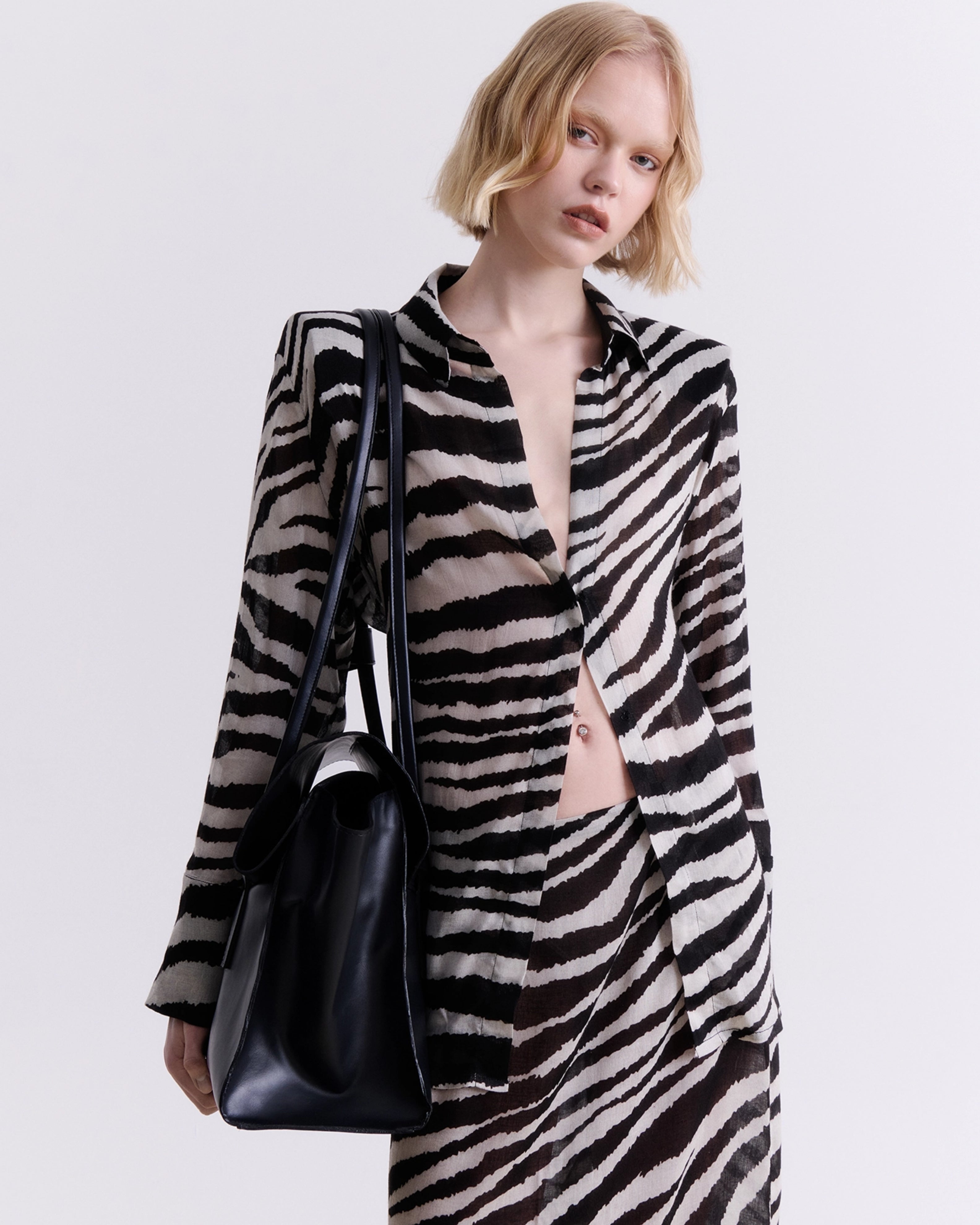 ZEBRA PRINT SLIM-FIT SHIRT