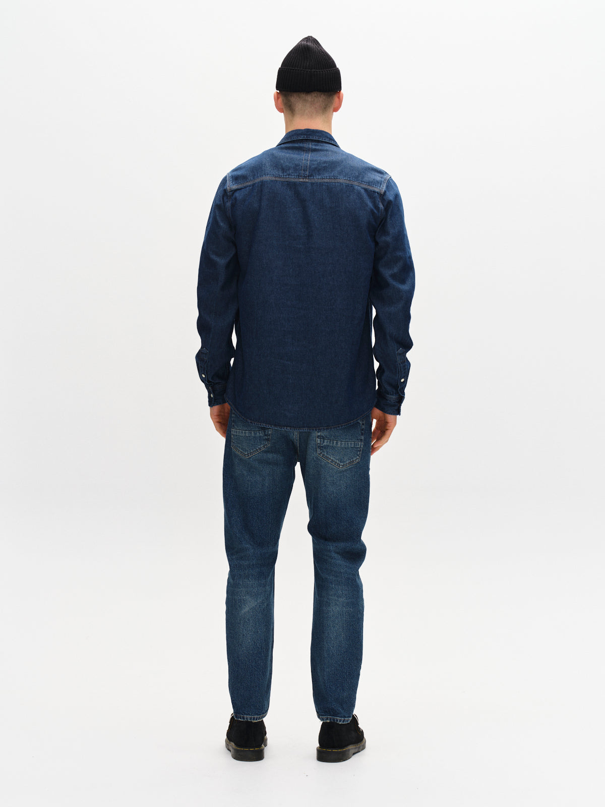Sven Reg Denim LS - Dark Blue Denim