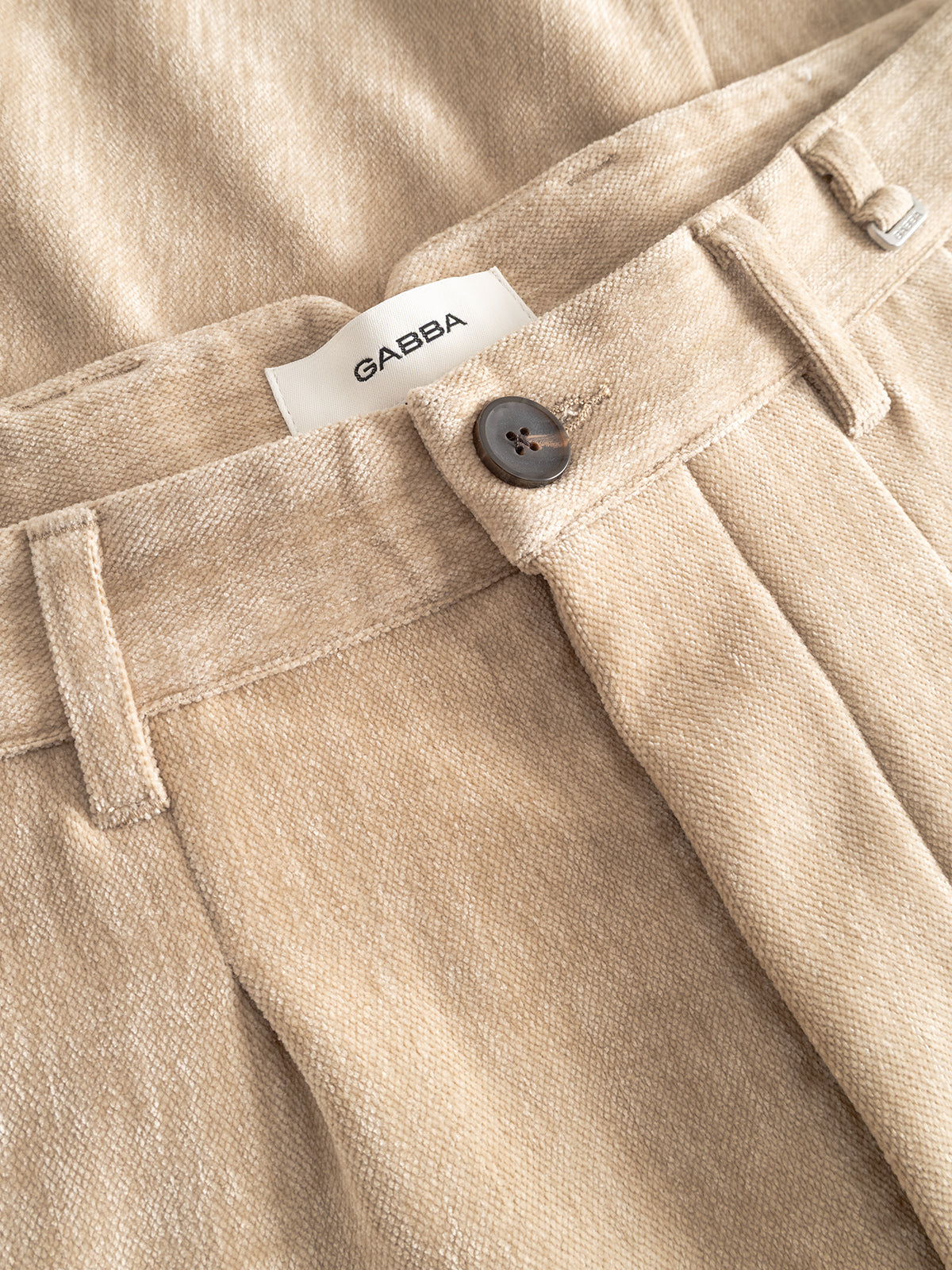 Firenze Velour - Lt. Sand Trousers