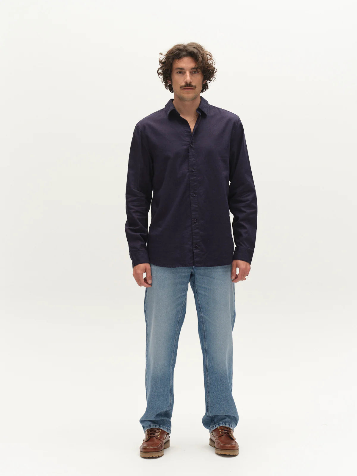 GABsven Reg Lins LS Shirt - Navy