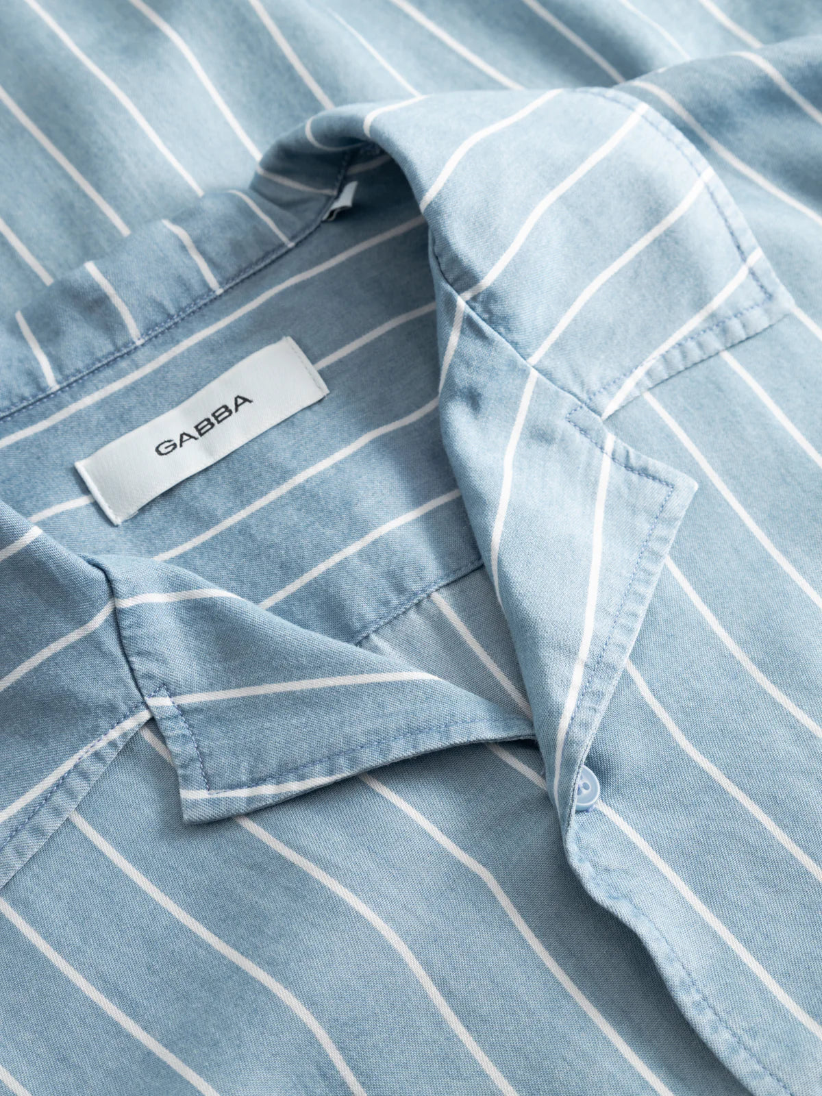 GABtimo Resort Stripes LS Shirt - Lt. Blue Denim