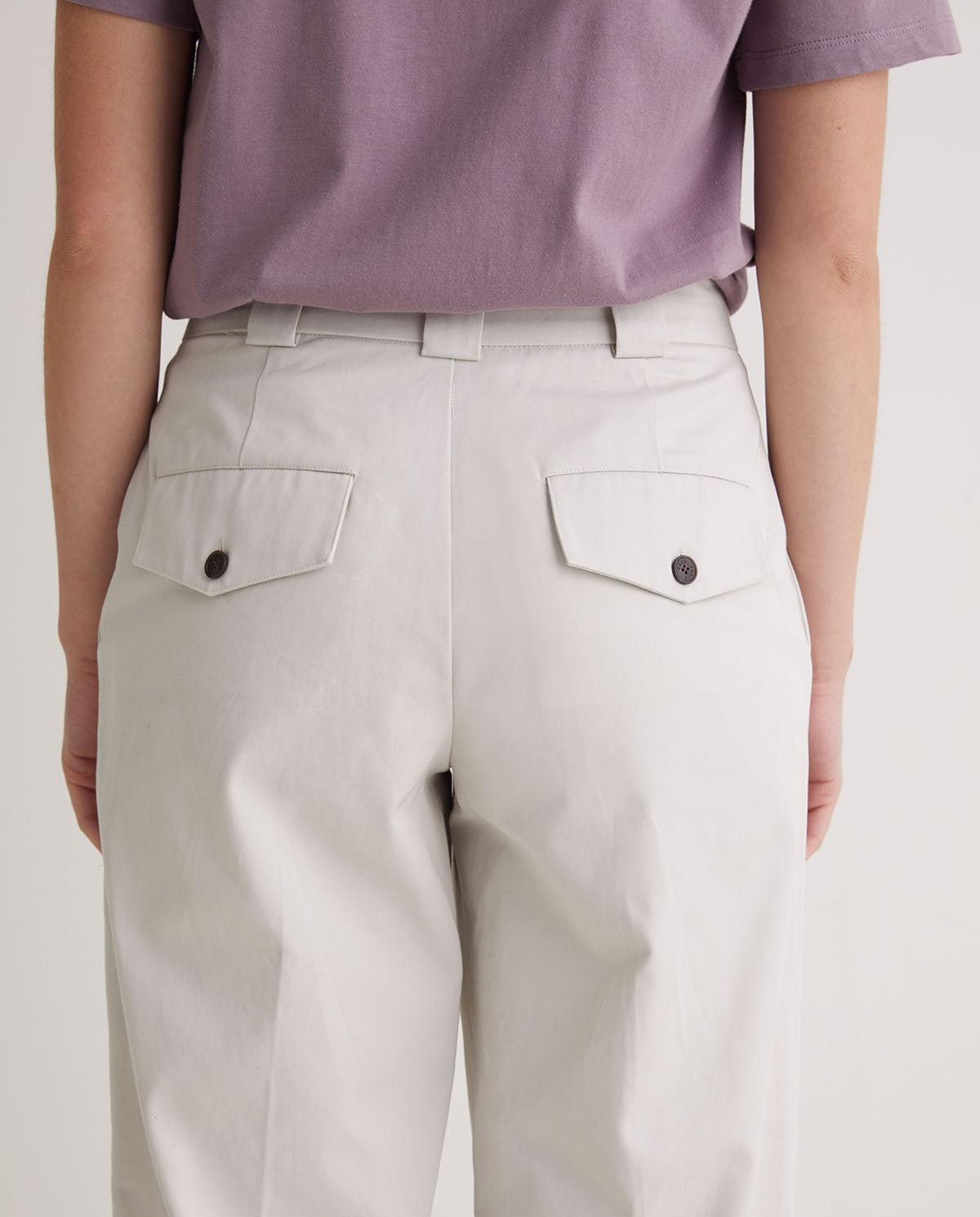 43857 - Ecru regular-fit trousers