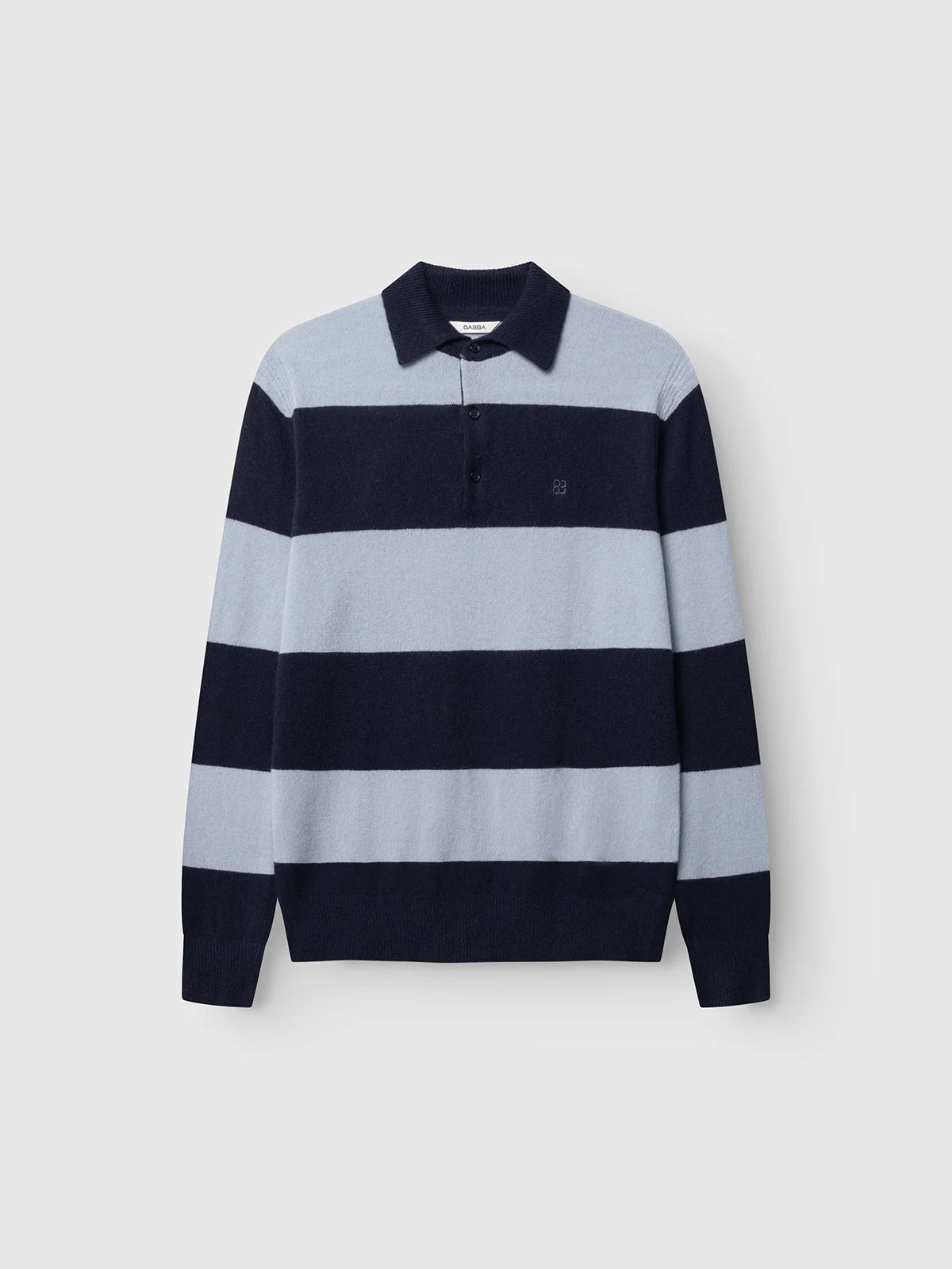 Gabba GABworren Polo Stripes Aico LS Knit Navy Stripe