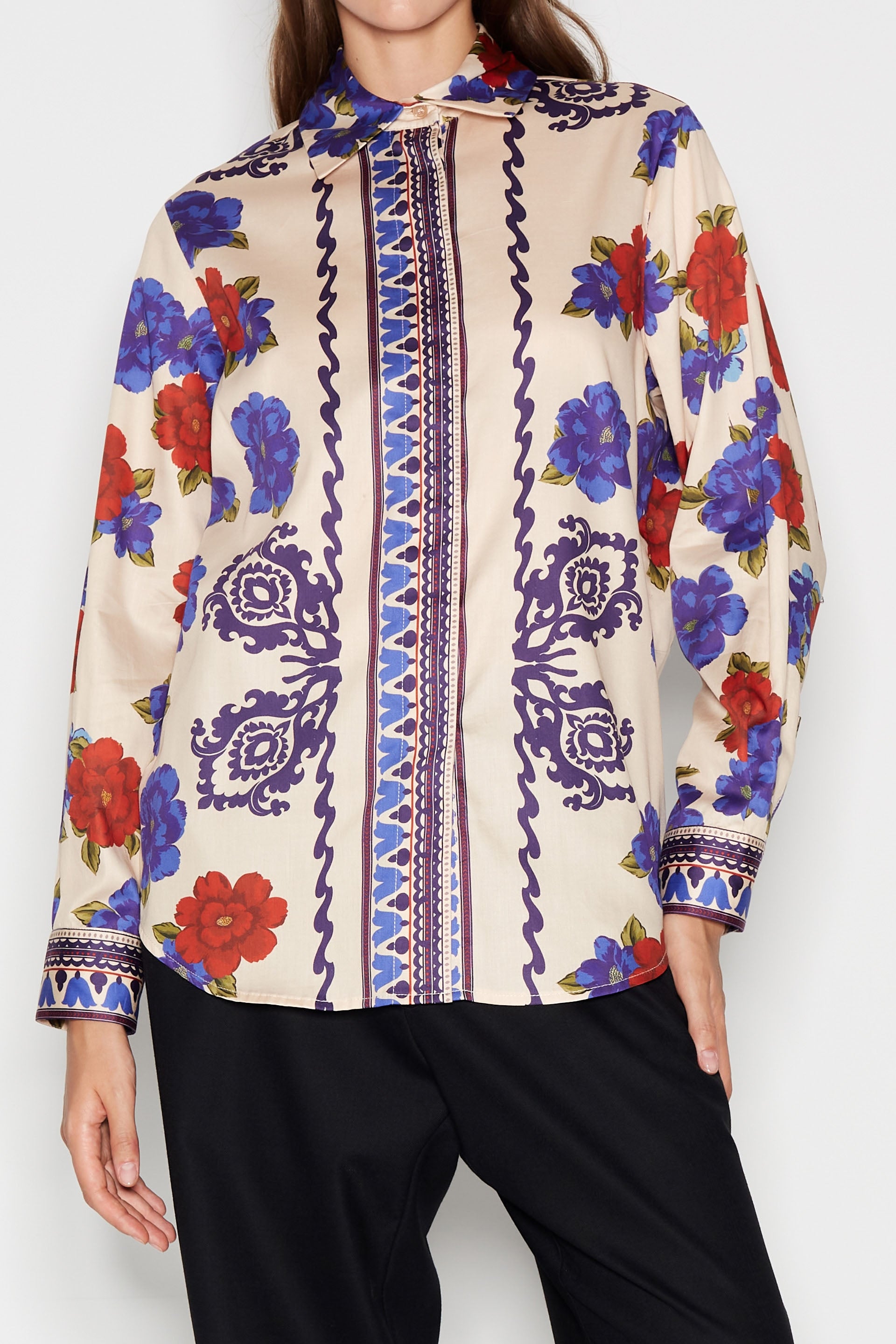 FLORAL FICTION SHIRT CREAM