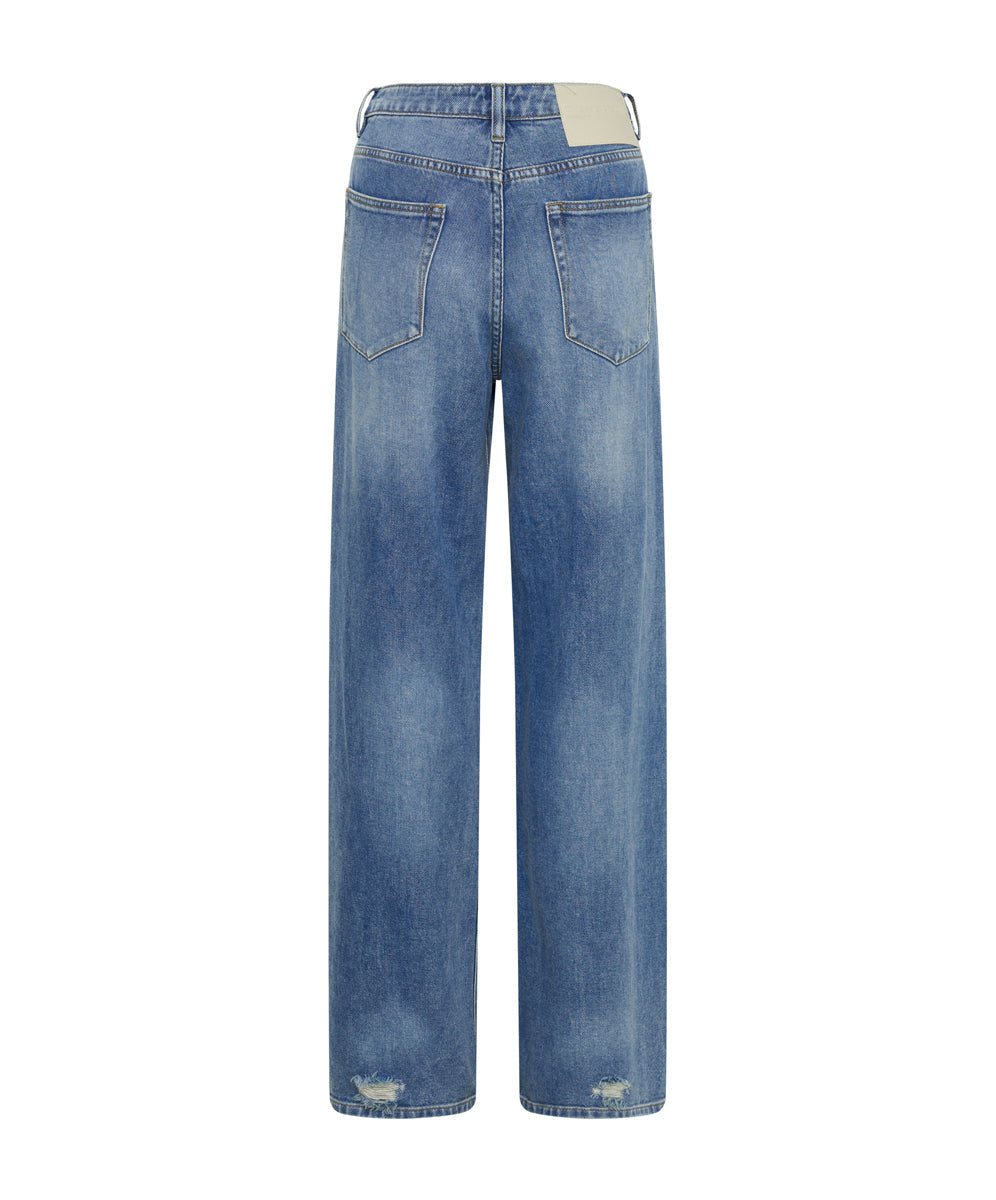 BLUE RAPTURE JACKSON MID WAIST WIDE LEG DENIM JEANS