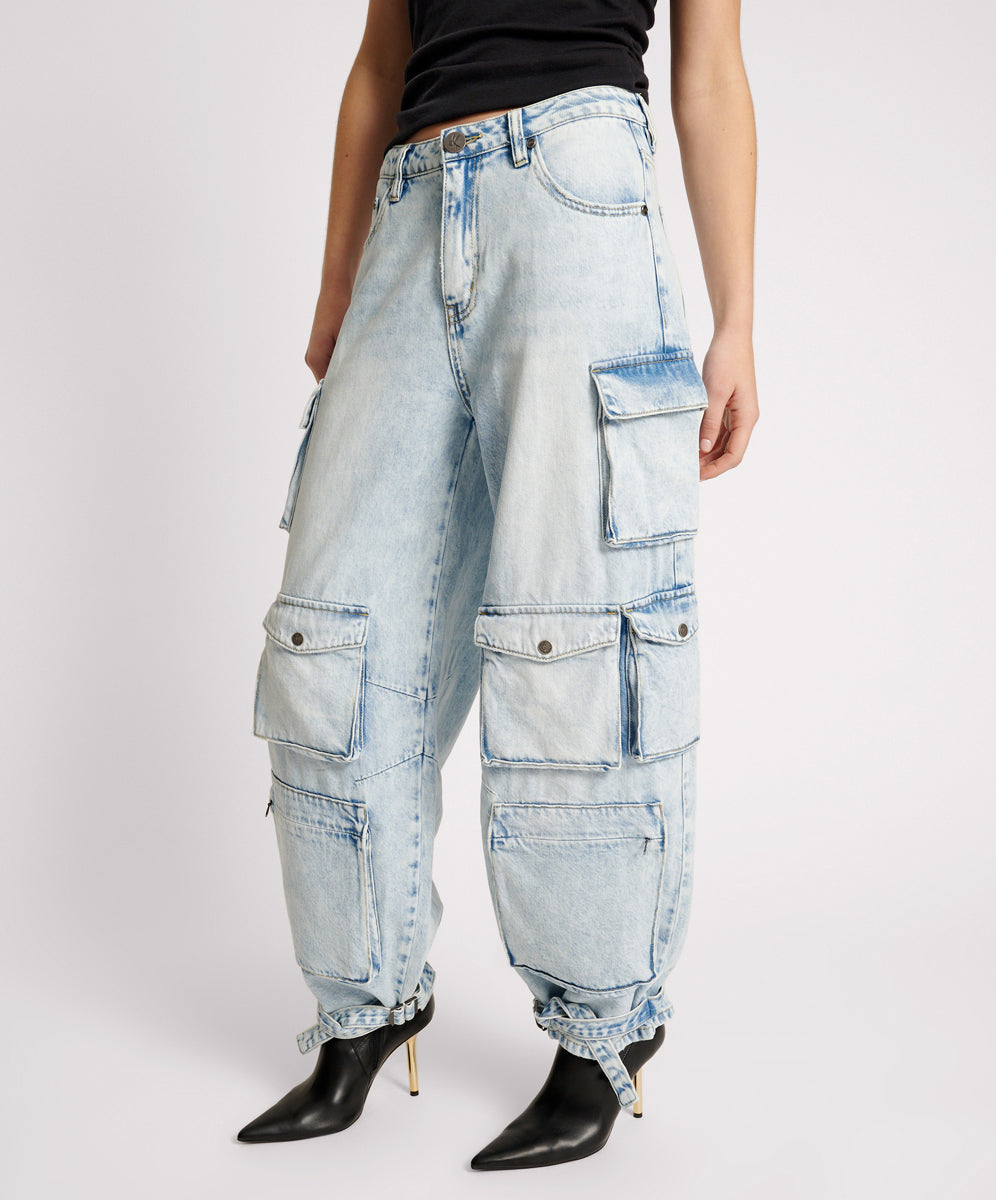 DEPECHE BLUE HIGH WAIST EPIC CARGO JEANS