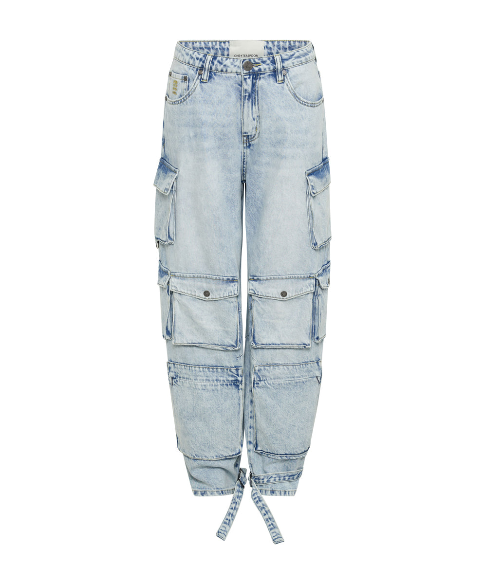 DEPECHE BLUE HIGH WAIST EPIC CARGO JEANS