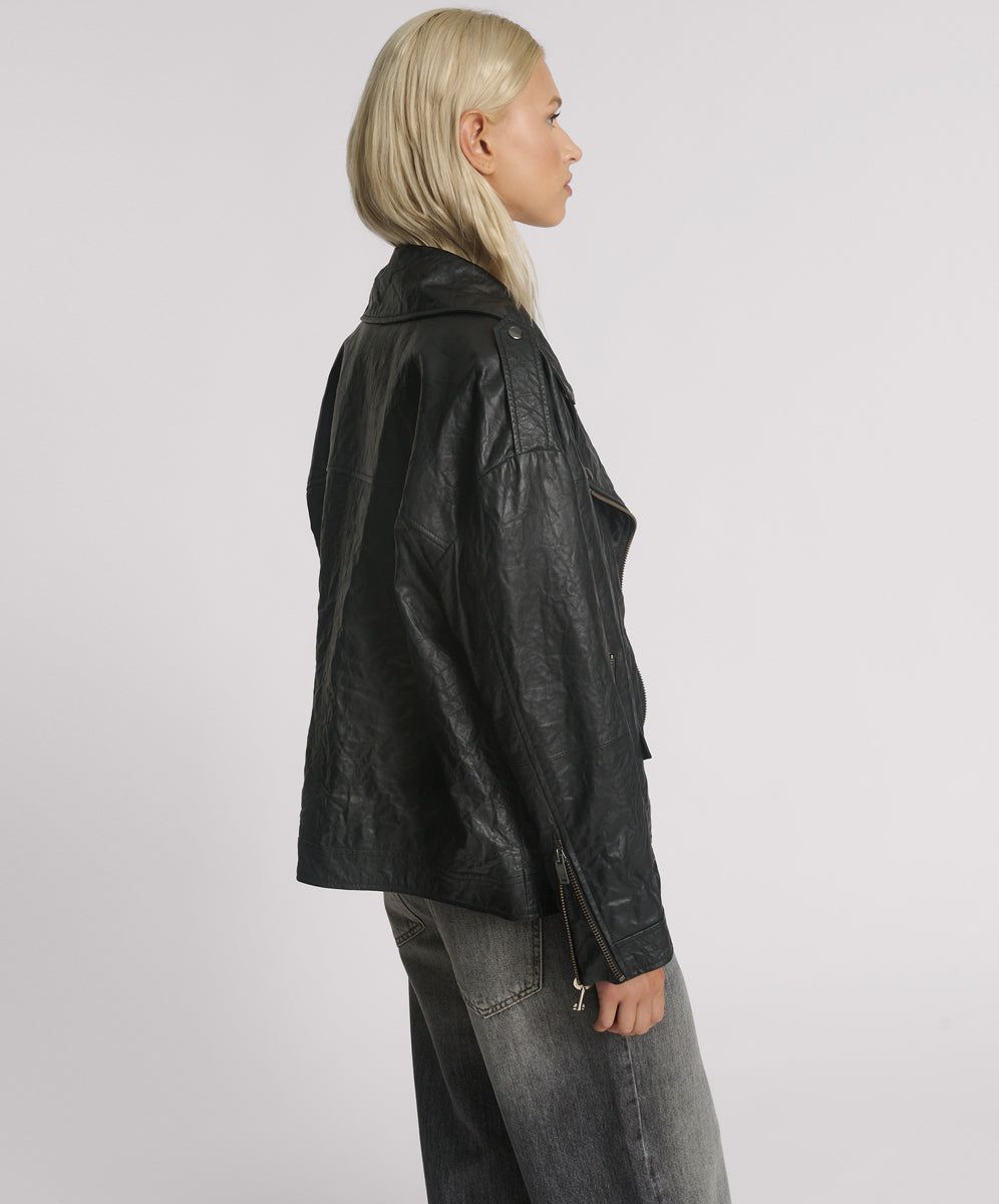 BOYFRIEND LEATHER BIKER JACKET