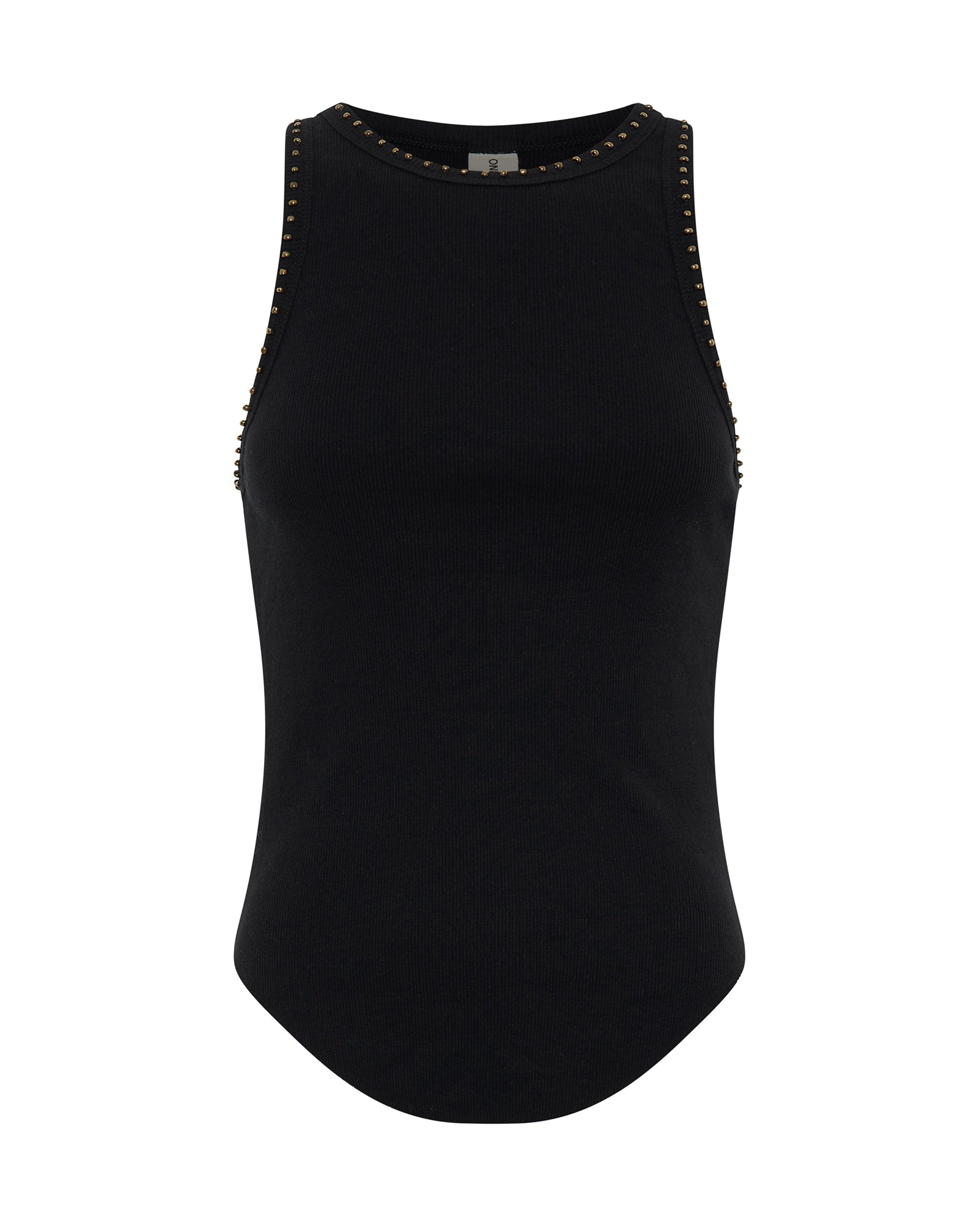 HAND BEADED RAMONE RIB TANK