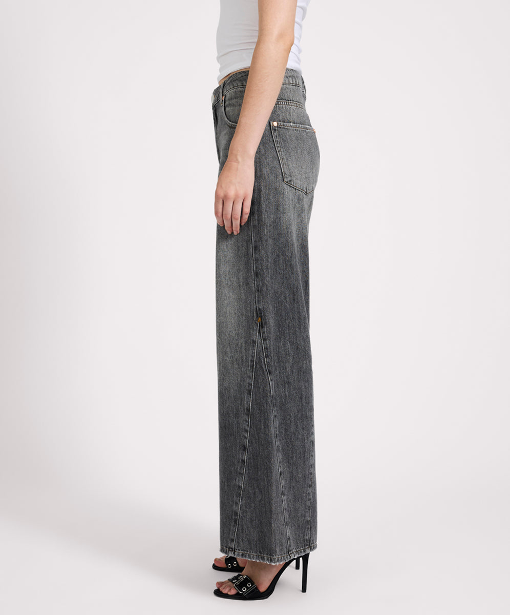 27199 - Cruisers Mid Waist Bootcut Flare Denim Jeans - Charcoal Grey