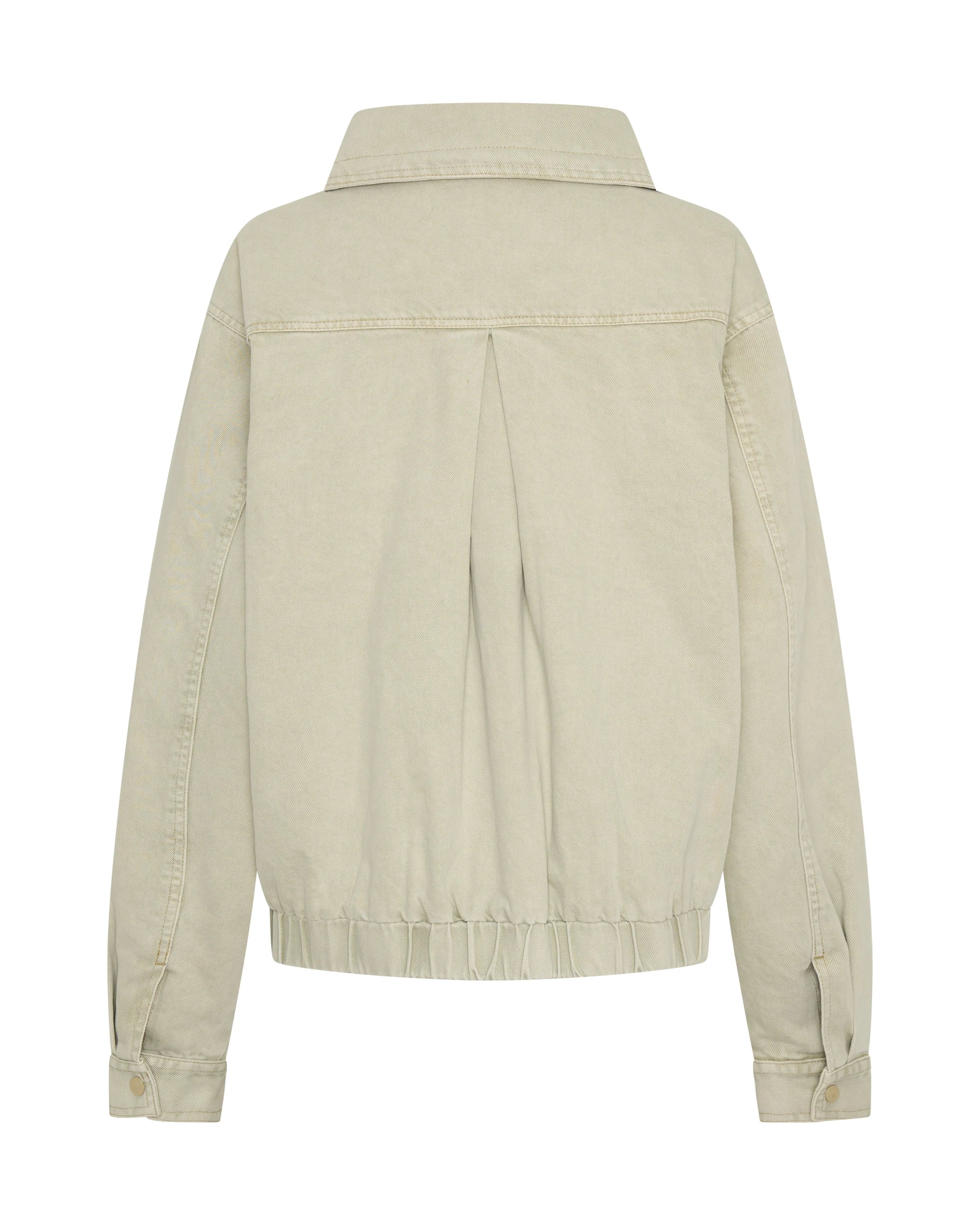 44L27219 - Denim Utility Puffer Jacket - Antique Stone