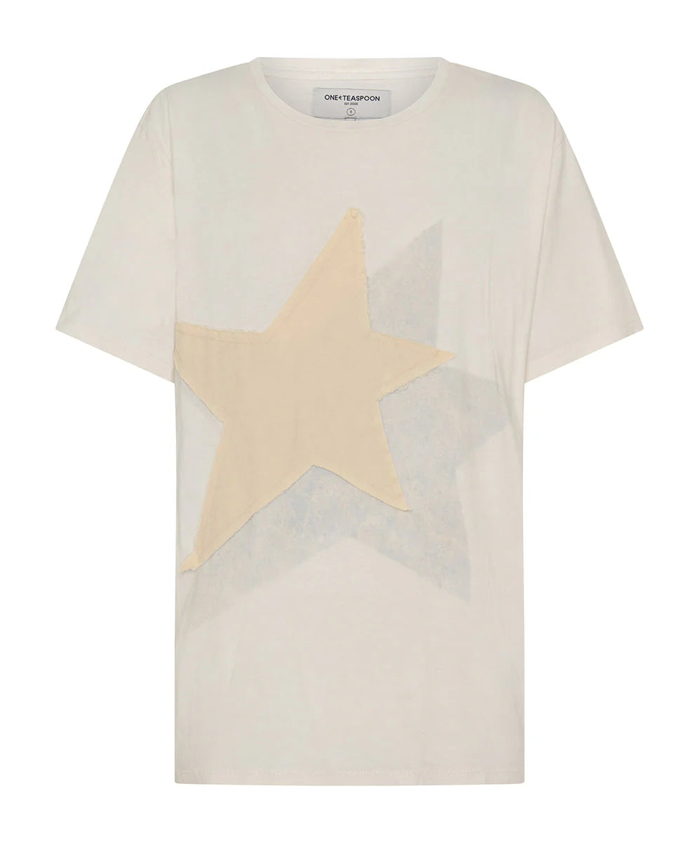 43L27226 - Shadow Star Boyfriend Tee - Cream