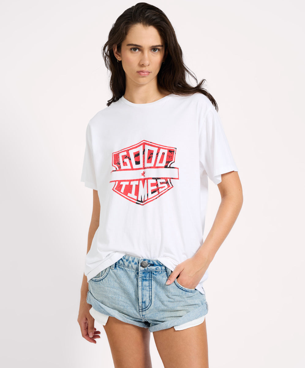 27264 - Good Times Boyfriend Tee - White
