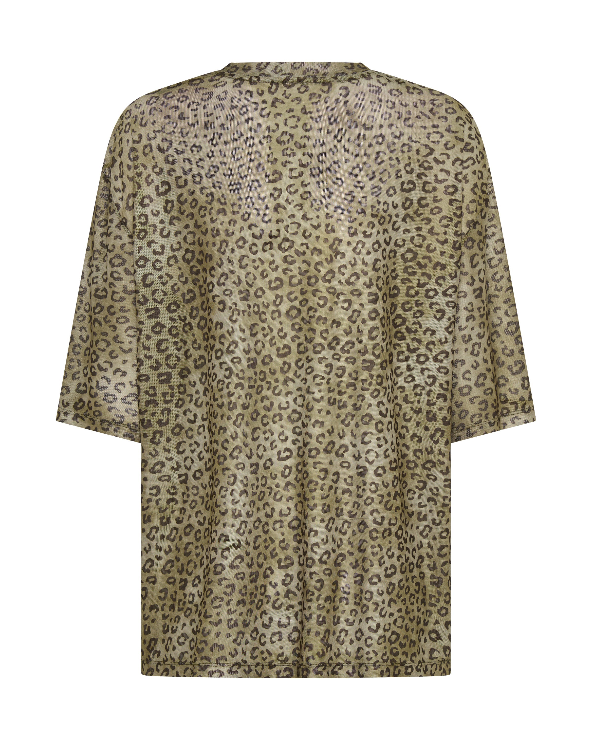 44L27269B - Mesh Oversized Kobe Tee - Khaki Cheetah Print