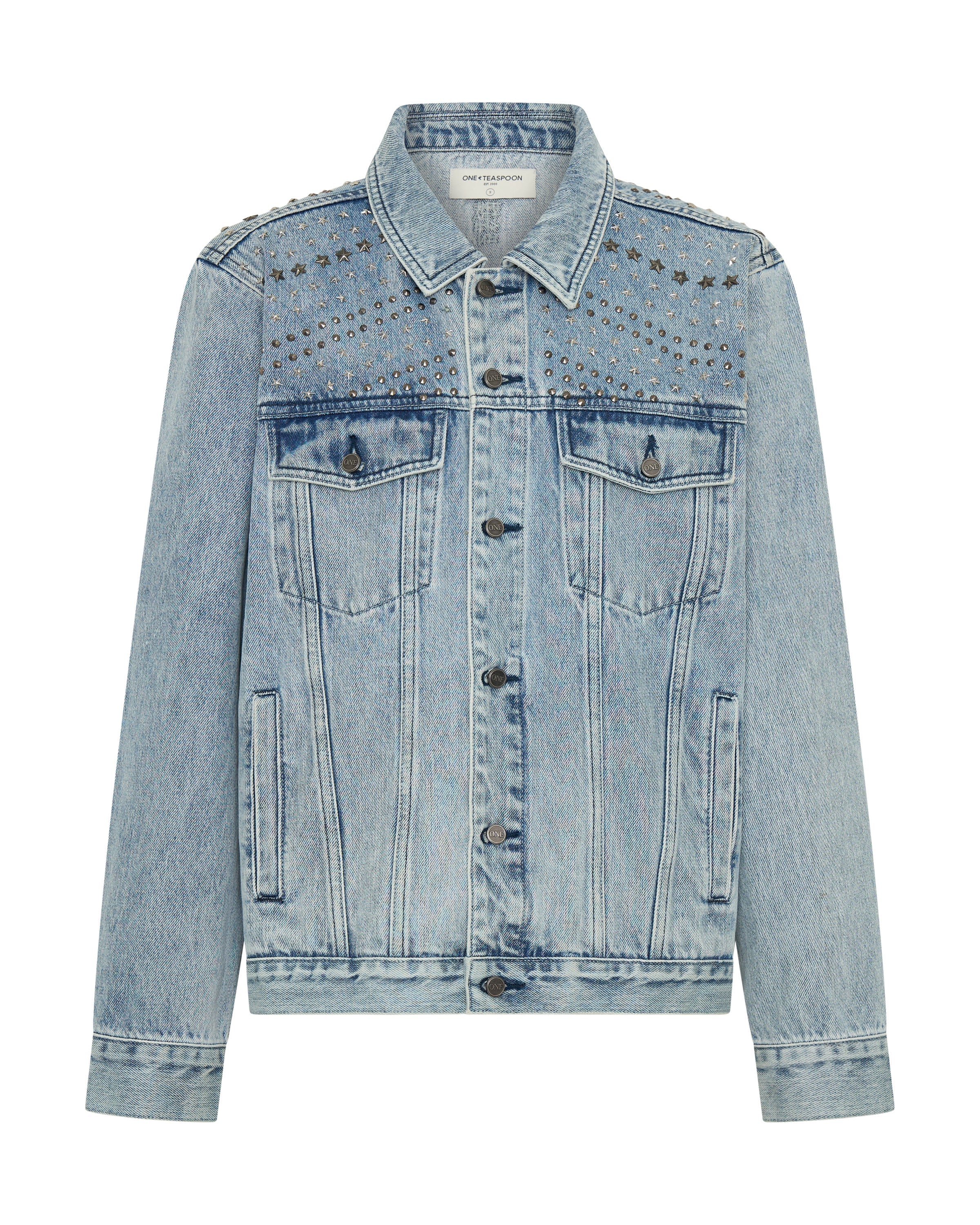 27574 - 25th Anniversary Limited Edition Trucker Studded Denim Jacket - Salty Dog