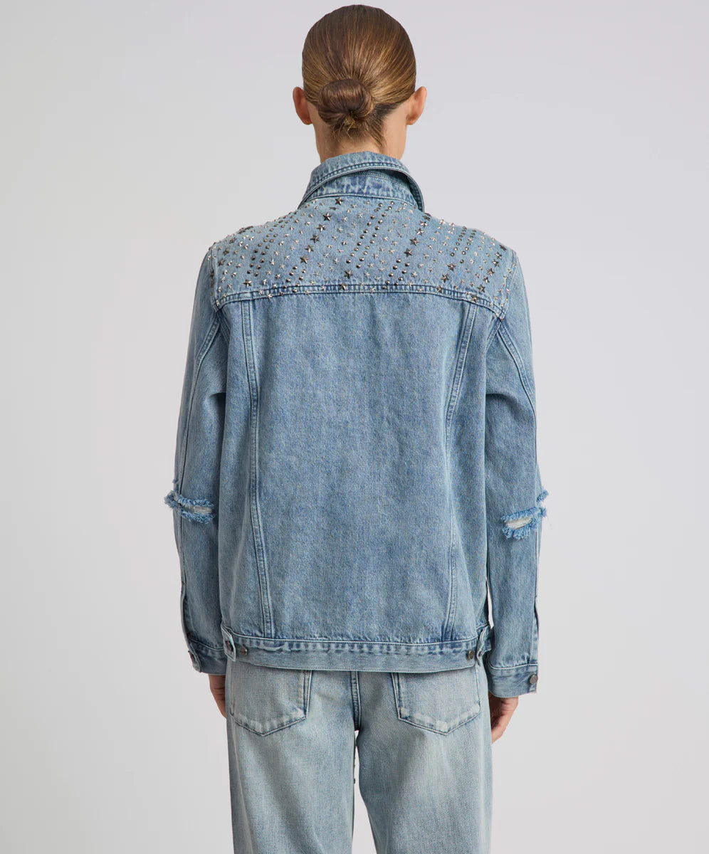 27574 - 25th Anniversary Limited Edition Trucker Studded Denim Jacket - Salty Dog