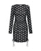 One teaspoon Polka Darling Sheer Mesh Ruched Mini Dress - Black & White Polka Dot