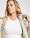 Silver Storm Studded Blazer - Antique Khaki