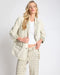 Silver Storm Studded Blazer - Antique Khaki