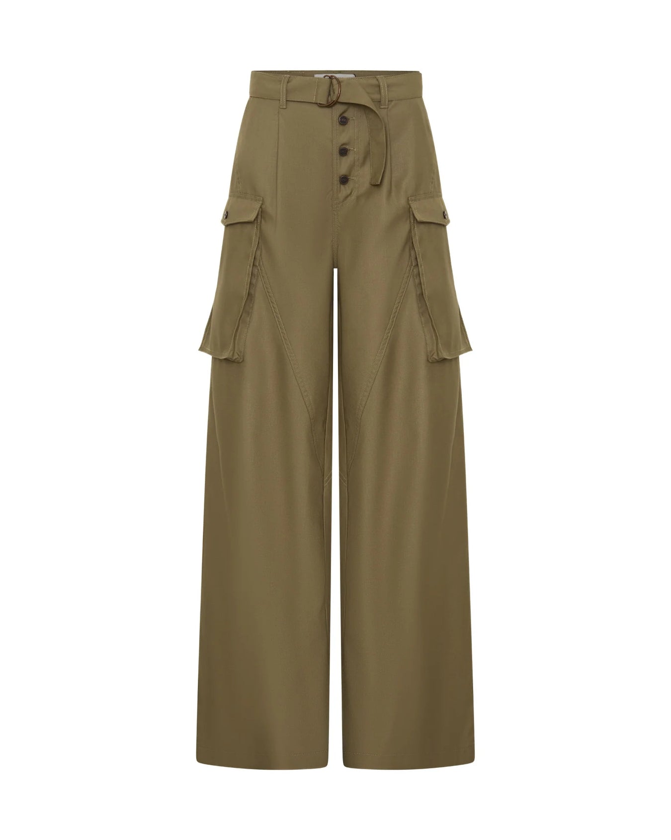 One teaspoon Elemental High Waist Tencel Cargo Pants - Khaki