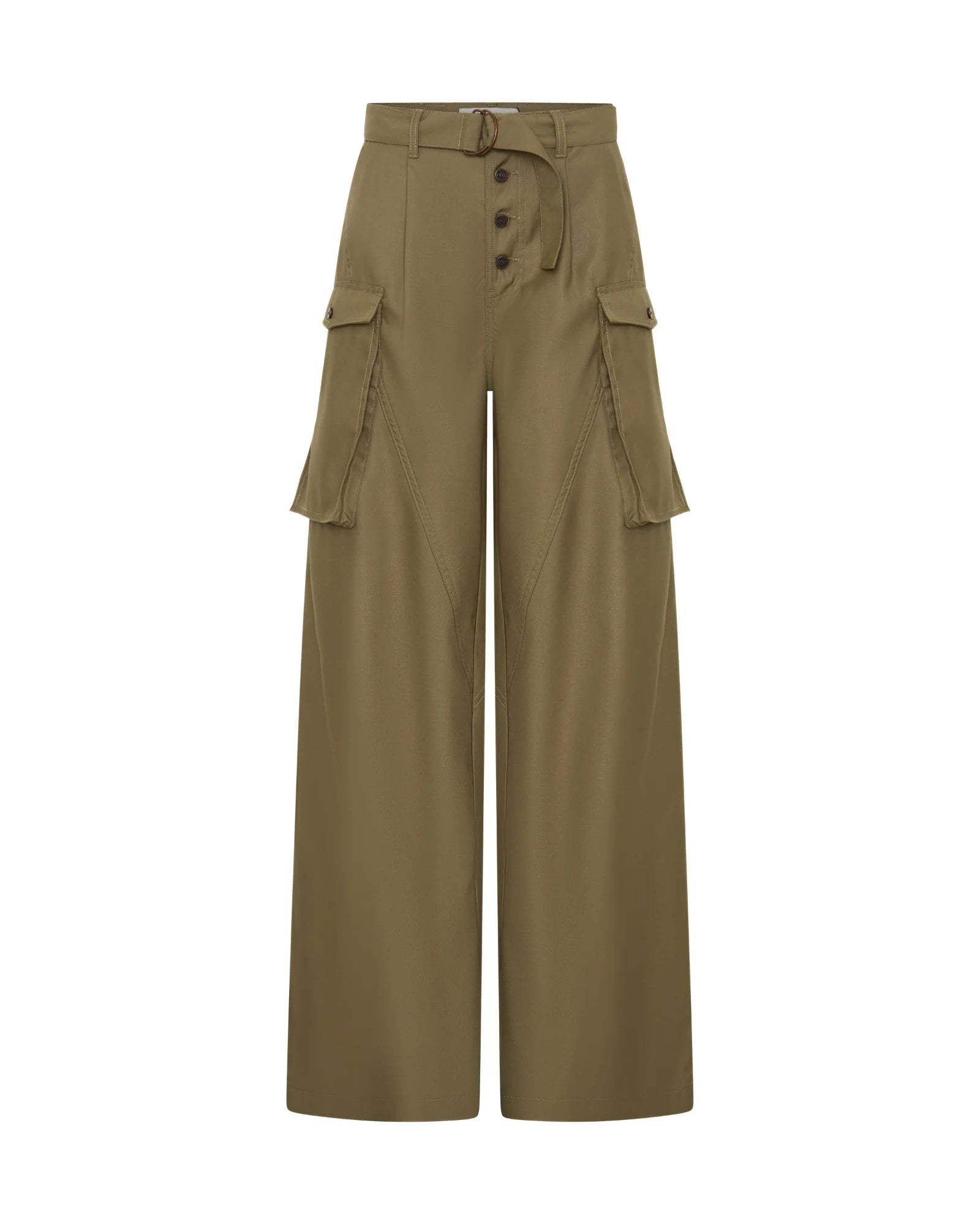 One teaspoon Elemental High Waist Tencel Cargo Pants - Khaki
