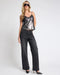 One Teaspoon Afterparty Sequin Cami Top - Silver & Black Lace