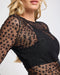 One teaspoon Black Magic Star Sheer Mesh Longsleeve Top - Black