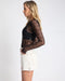 One teaspoon Black Magic Star Sheer Mesh Longsleeve Top - Black