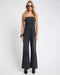 One teaspoon Dark Angel Strapless Wide Leg Denim Jumpsuit - Smokey Black