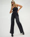 One teaspoon Dark Angel Strapless Wide Leg Denim Jumpsuit - Smokey Black