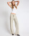 One Teaspoon Jackson Mid Waist Wide Leg Studded Denim Jeans - Antique Khaki