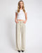 One Teaspoon Jackson Mid Waist Wide Leg Studded Denim Jeans - Antique Khaki