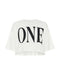 One teaspoon One Logo Boxy Crop Tee - Ivory