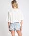One teaspoon One Logo Boxy Crop Tee - Ivory