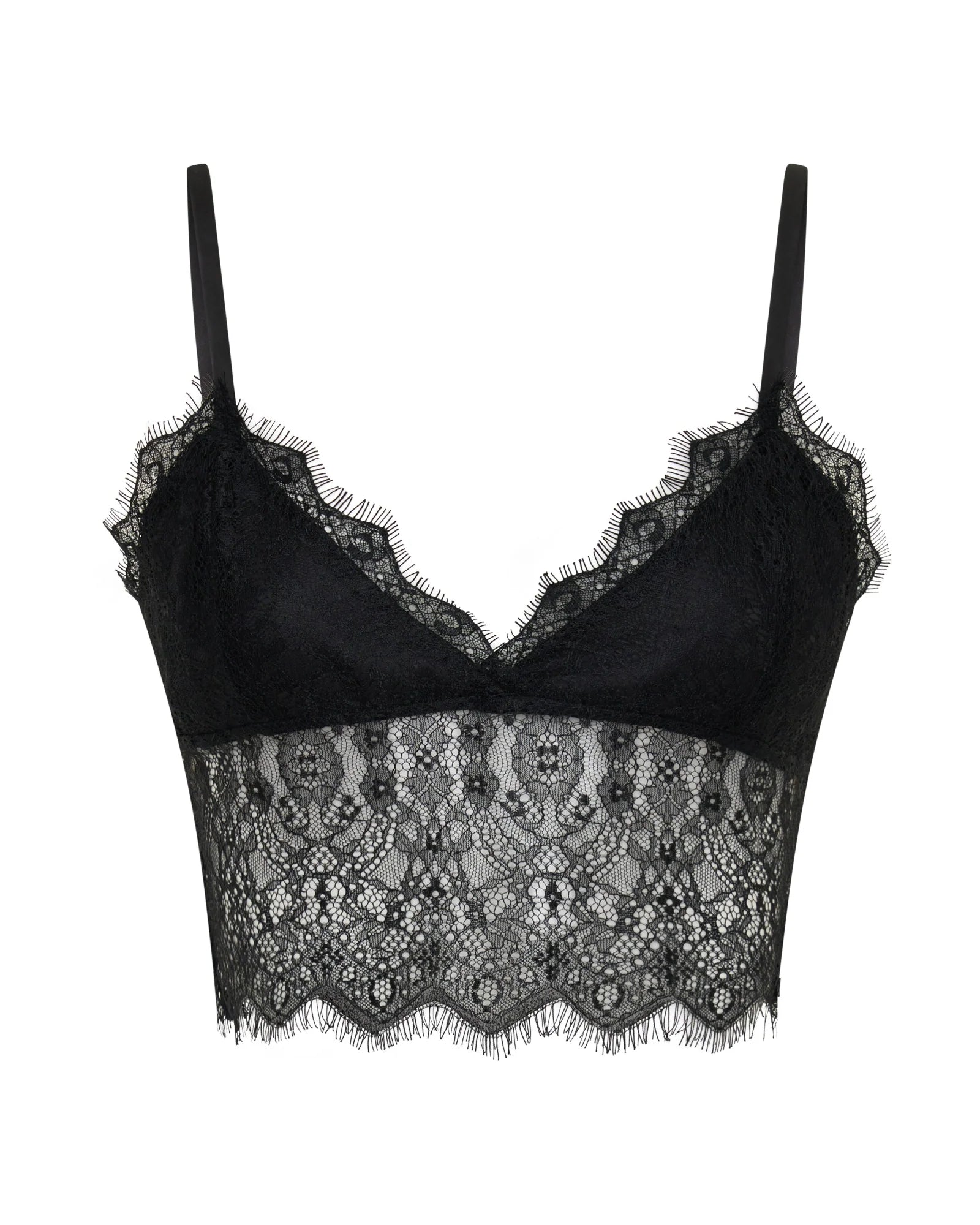 One teaspoon Vintage Whisper Lace Bralette Top - Black
