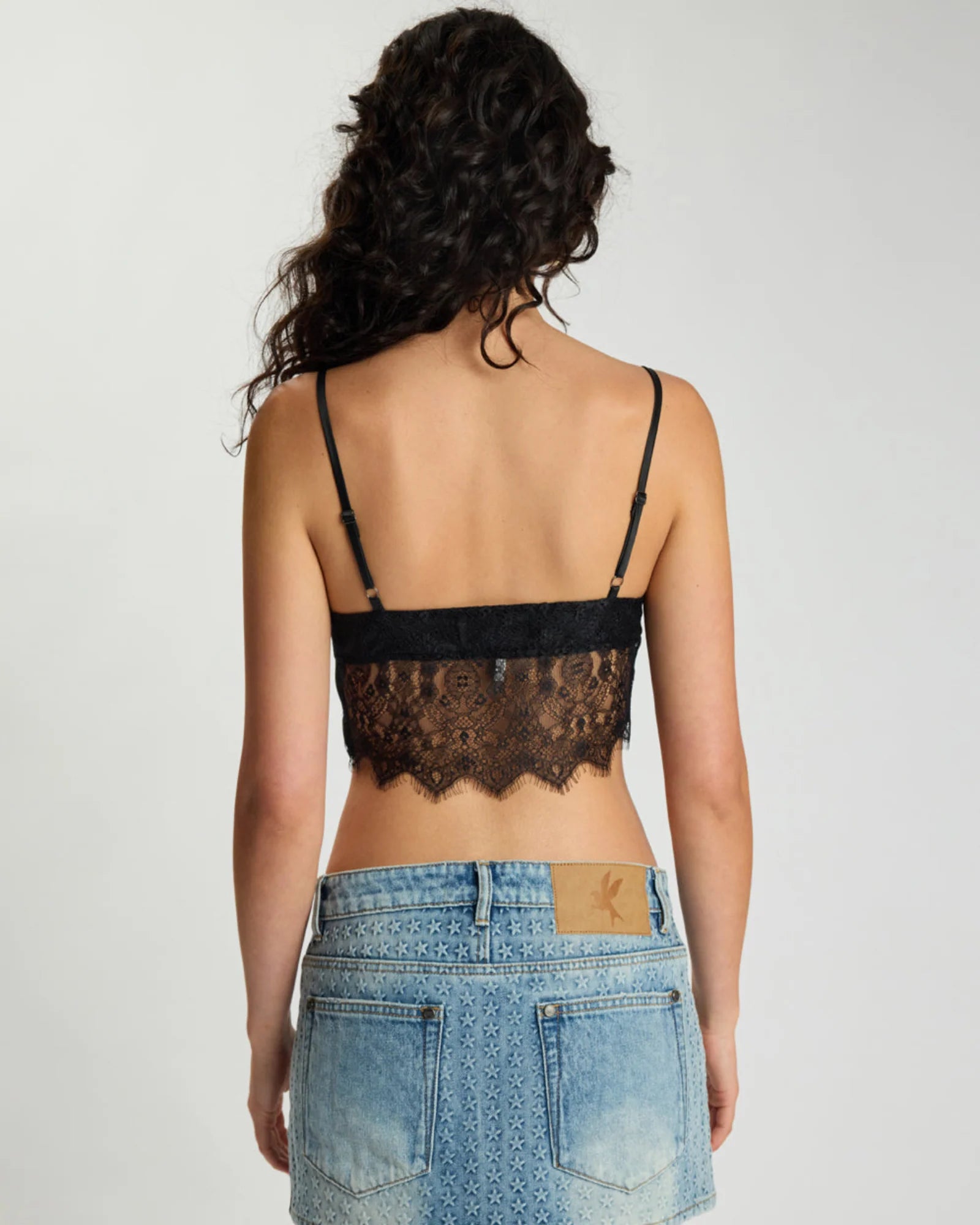 One teaspoon Vintage Whisper Lace Bralette Top - Black