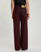 Jackson Mid Waist Wide Leg Denim Jeans - Oil Stained Maroon