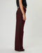Jackson Mid Waist Wide Leg Denim Jeans - Oil Stained Maroon