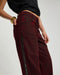 Jackson Mid Waist Wide Leg Denim Jeans - Oil Stained Maroon