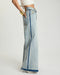 One teaspoon Love Machines Mid Waist Super Wide Leg Denim Jeans - Split Party Contrast Blue