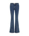 One teaspoonChrome Edge Mid Waist Flared Studded Denim Jeans - Eclipse Blue