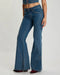 One teaspoonChrome Edge Mid Waist Flared Studded Denim Jeans - Eclipse Blue
