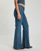 One teaspoonChrome Edge Mid Waist Flared Studded Denim Jeans - Eclipse Blue