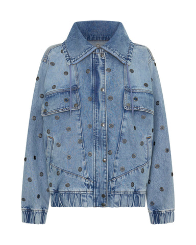 One teaspoon Punk Paradise Denim Bomber Jacket - Salty Dog