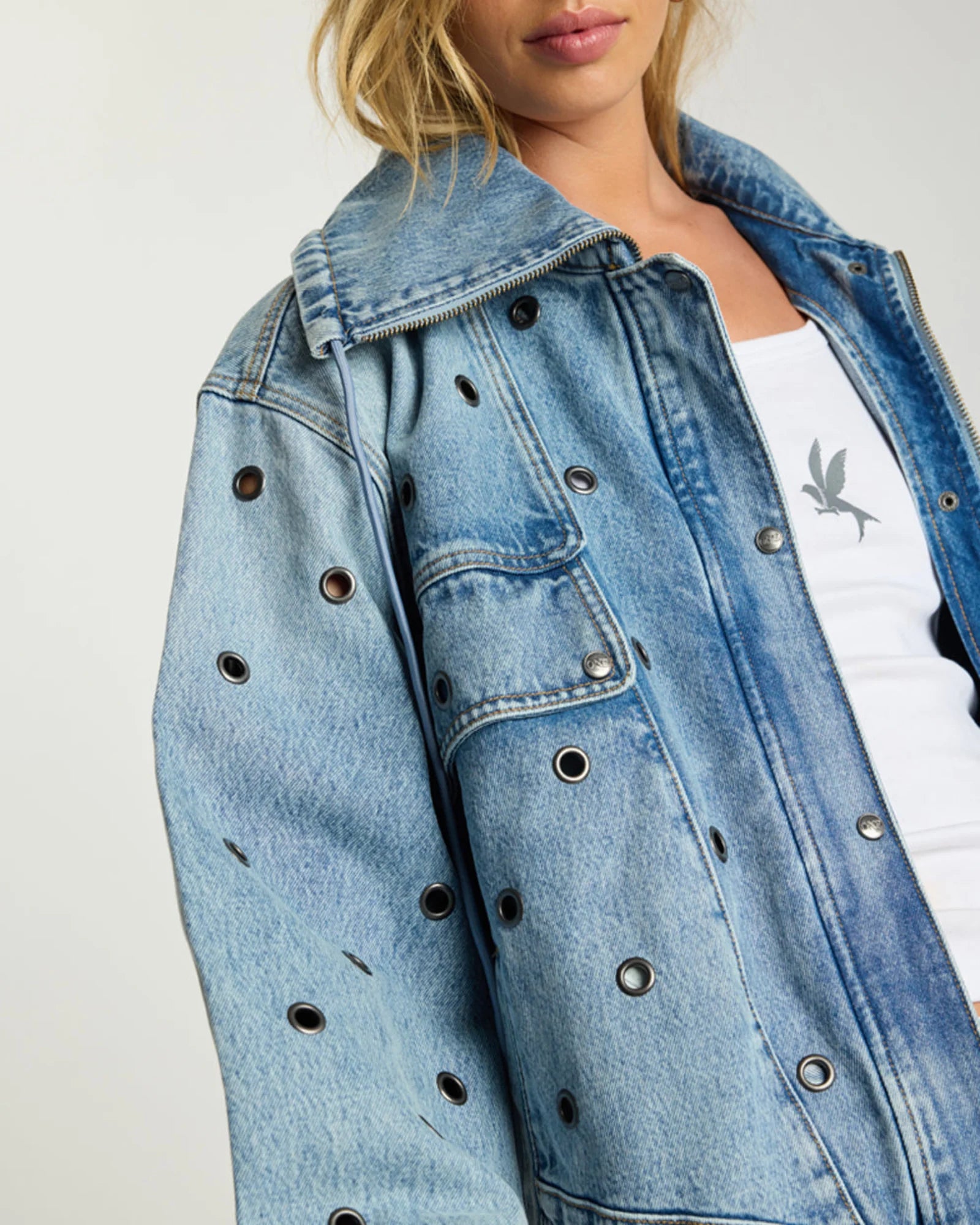 One teaspoon Punk Paradise Denim Bomber Jacket - Salty Dog