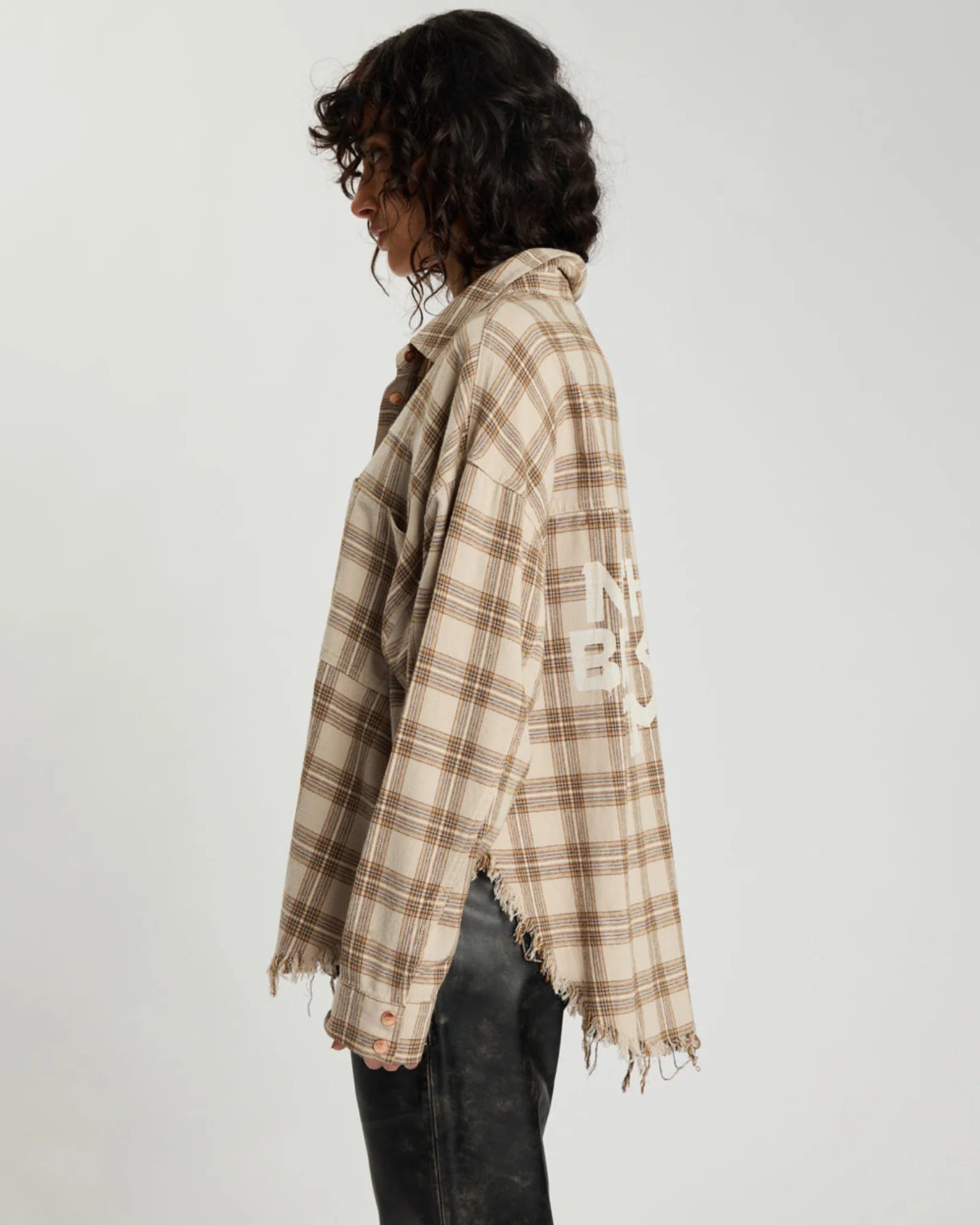 One teaspoon Daria Havana Flannel Check Shirt - Tan Check