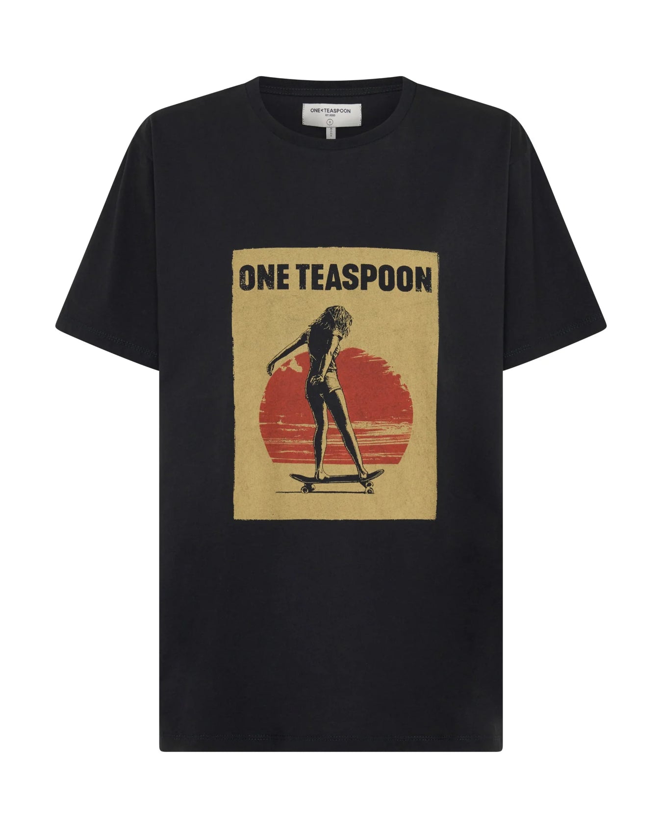 One teaspoon Skater Girl Boyfriend Tee - Black
